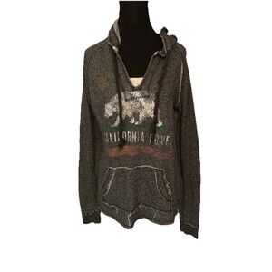 Cali Love Heritage Pacific Merchants Hoodie Gray Pullover Kangaroo Pocket Sz M